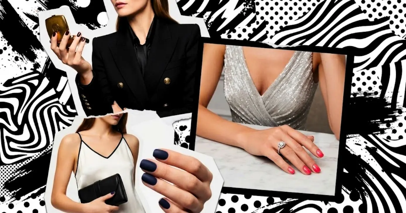 Descubra as combinações mais sofisticadas entre a cor das suas roupas e os tons de esmalte (Foto Reprodução/Montagem/Lennita/Tv Foco/Pinterest/GMN)