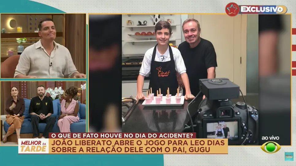 Chris Flores revelando o que Gugu disse sobre o projeto do filho. (Foto: Youtube) Chris Flores revelando o que Gugu disse sobre o projeto do filho. (Foto: Youtube)