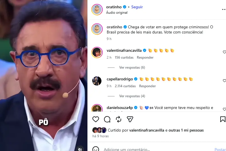 Ratinho em seu programa do SBT (Foto: Reprodução / Instagram) Ratinho em seu programa do SBT (Foto: Reprodução / Instagram)