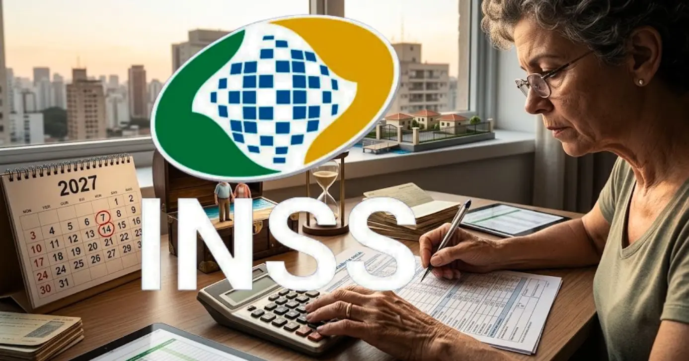 Veja como o cálculo certo pode salvar a sua aposentadoria do INSS em 2027 (Foto Reprodução/Montagem/Lennita/Canva)