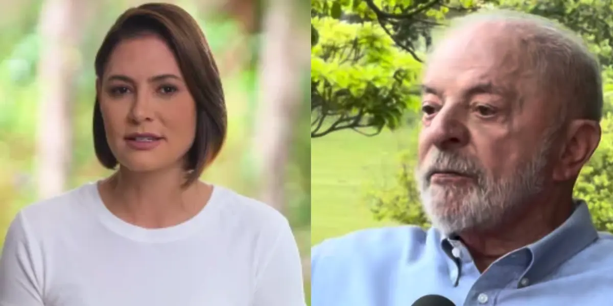 Lula e Michelle Bolsonaro. (Foto: Montagem / TV Foco)