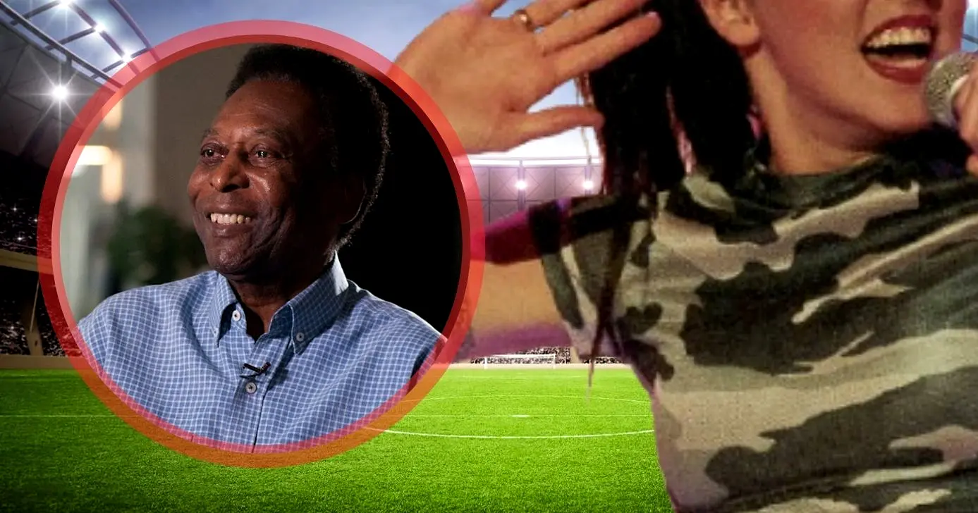 Musa dos anos 90 patrocina time de futebol histórico (Foto Reprodução/Montagem/Lennita/Tv Foco/Globo/YouTube)