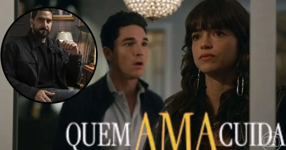 Rafael faz alerta maldito a Ingrid em “Quem Ama Cuida” (Foto Reprodução/Montagem/Lennita/Canva/TV Foco/Globo)