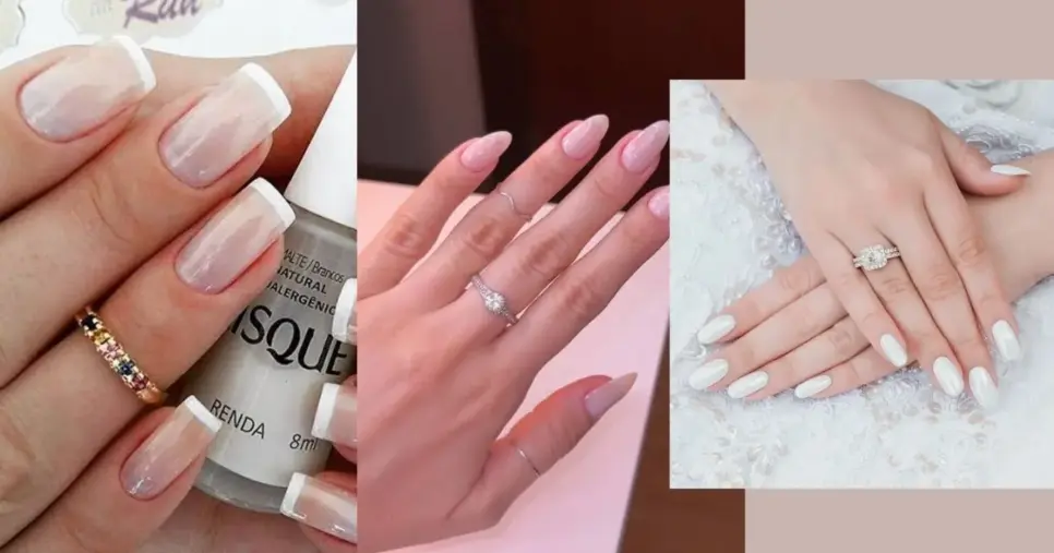 Unhas com o esmalte em tom de renda (Foto Reprodução/Montagem/Lennita/Tv Foco/Instagram)